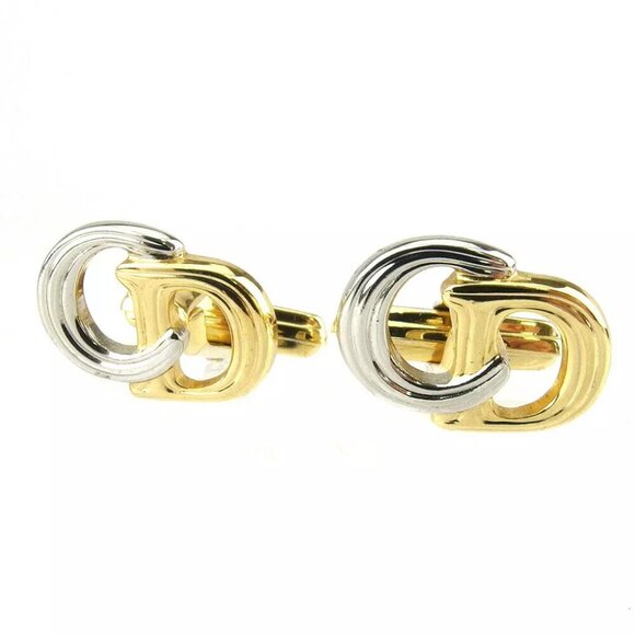 Dior cuff CD mark Gold & Silver hardware Authentic Used T19816 - Picture 2 of 7